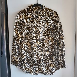 Talbots Leopard Button-down sz 1X